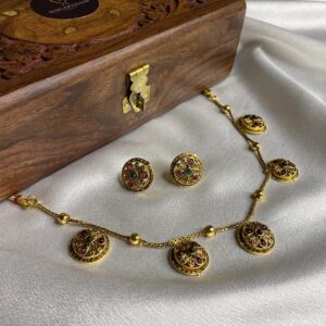 Ruby Flower Necklace