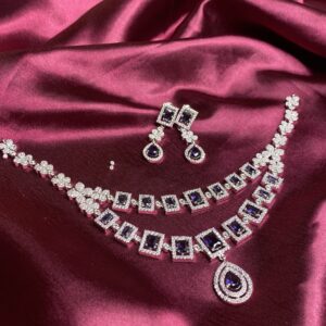 Violet Teardrop AD Necklace